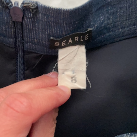 SEARLE Denim Mini Skirt size 8 - Picture 2 of 4